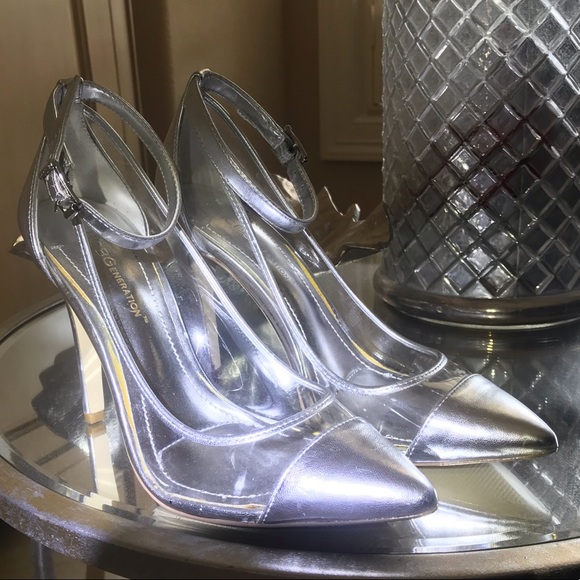 BCBGeneration Silver and Clear Heels - Picture 8 of 8
